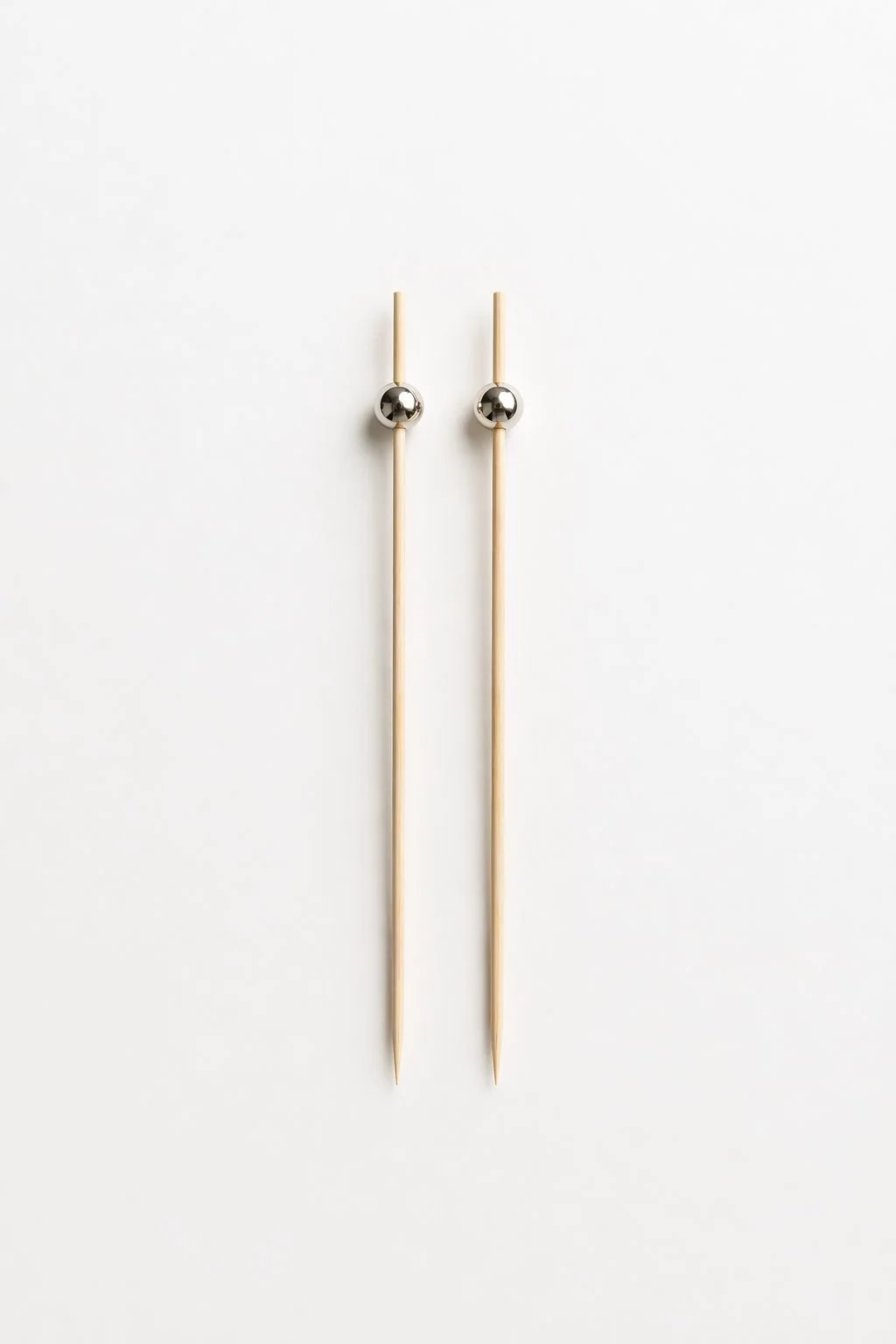 Silver Pearl Bamboo Picks
