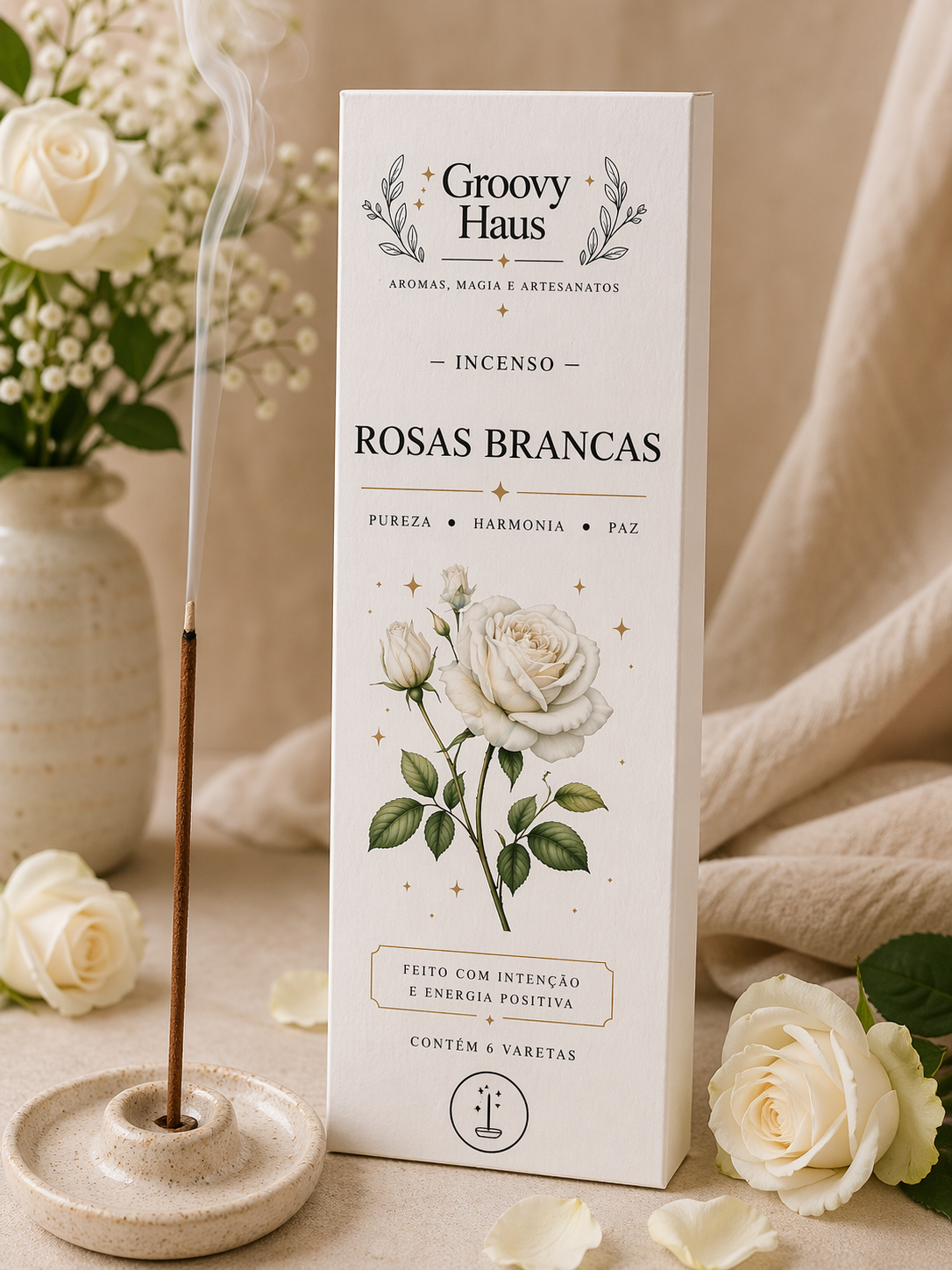 Incenso - Rosas Brancas