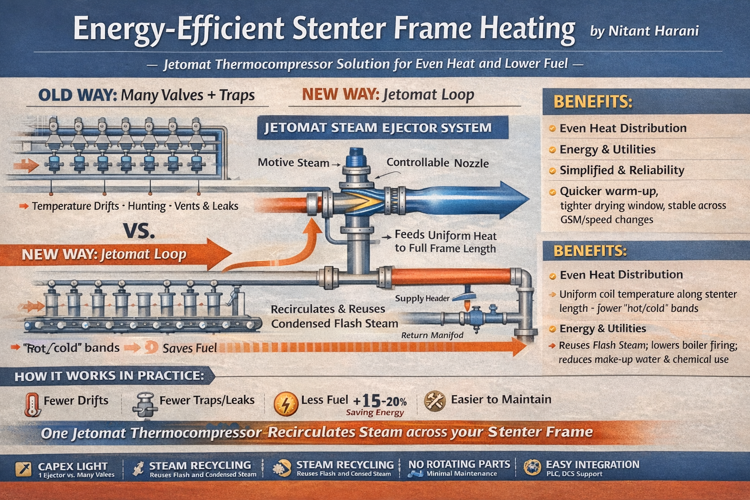 Energy-Efficient Stenter Frame Heating