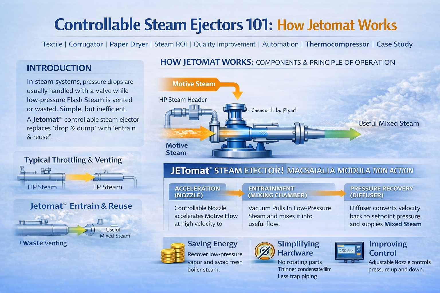 Controllable Steam Ejectors 101: How Jetomat Works