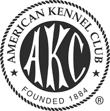 American Kennel Club logo featuring the letters AKC in the center surrounded by the text 'American Kennel Club FOUNDED 1884'.