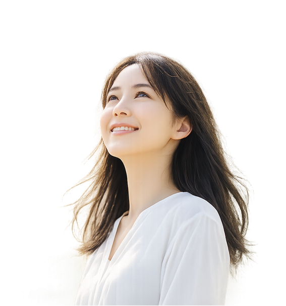 笑顔の若い女性イメージ