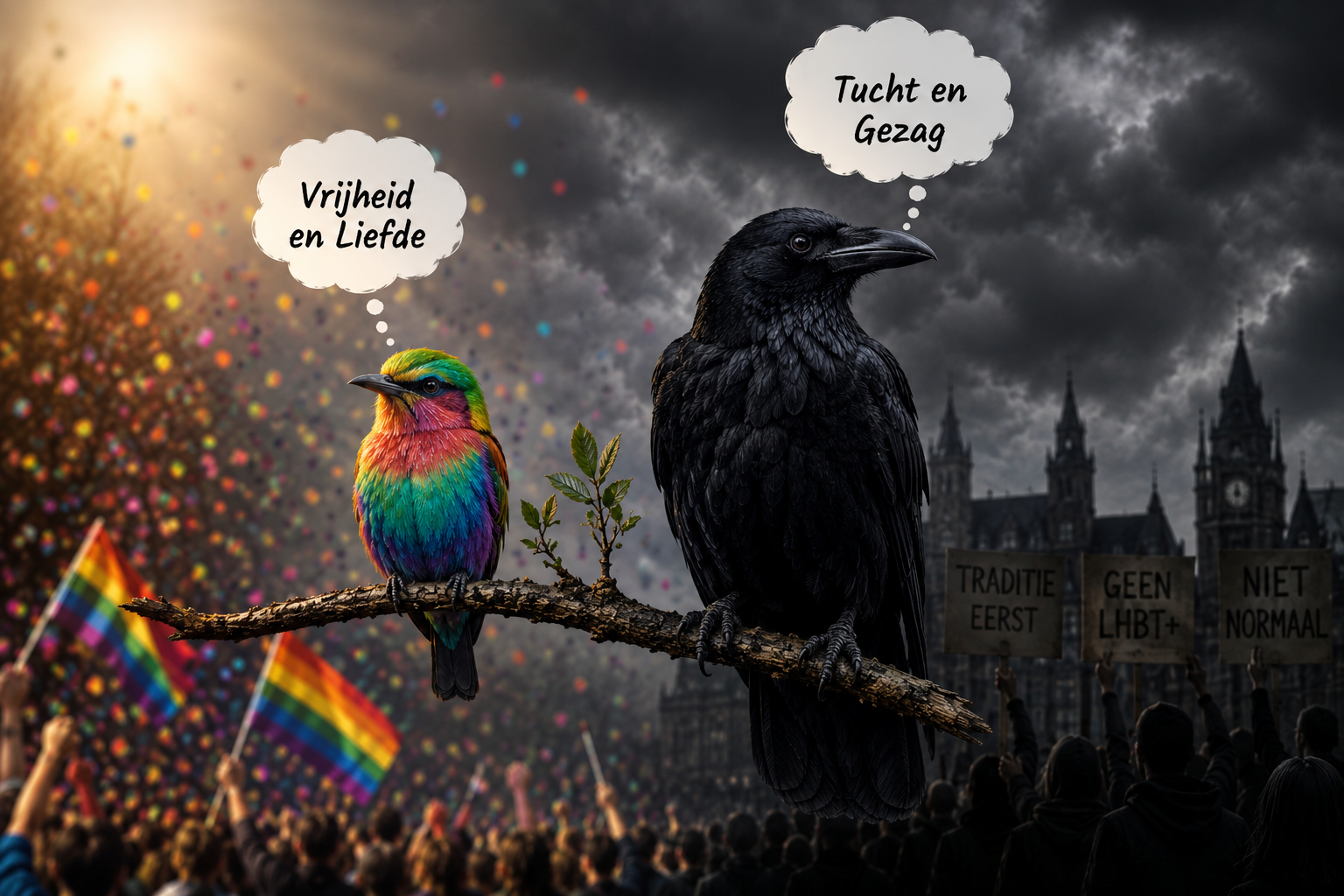 Pride voorbij de feestboot