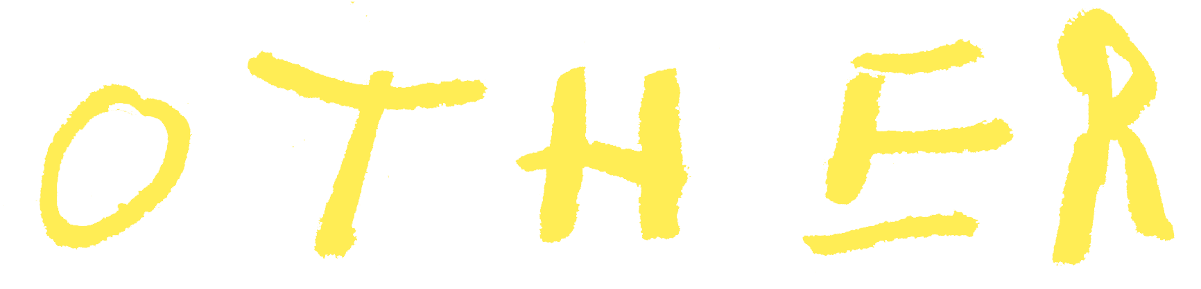Yellow handwritten text that says 'OTHER' on a black background.