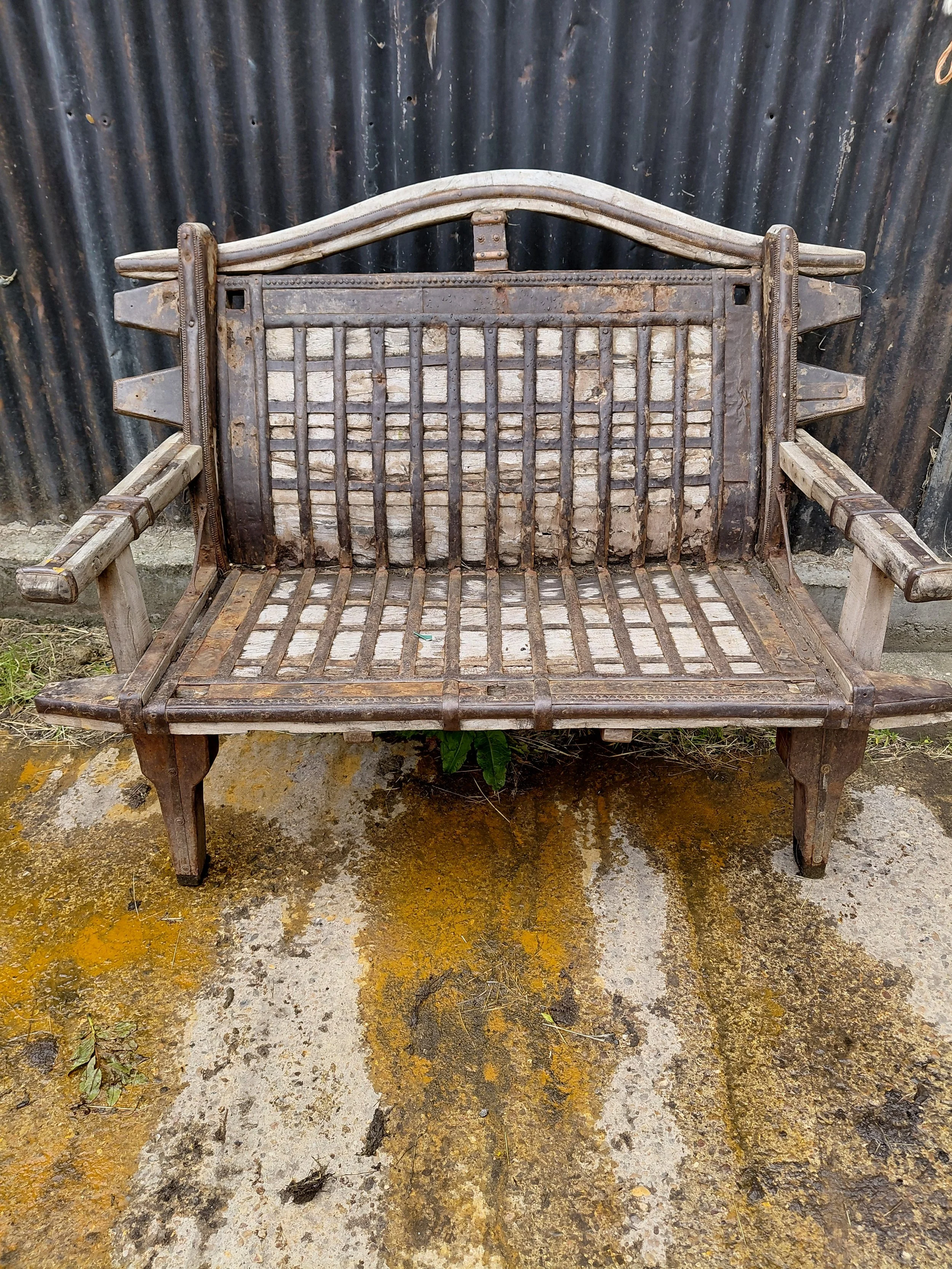 Medieval wooden bench
