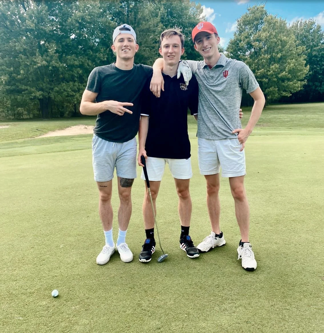 The Etchison children at a golf fundraiser