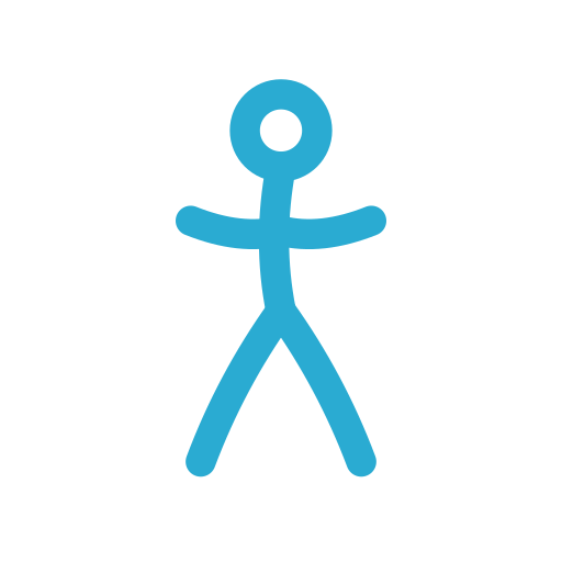 Blauer Anker-Symbol auf schwarzem Hintergrund.