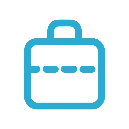 Ein blauer Rucksack auf schwarzem Hintergrund.