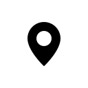 Map marker icon inside a circle.