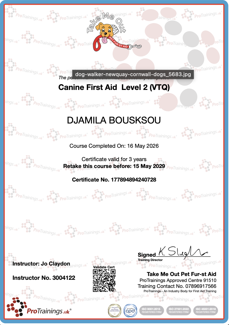 Canine First Aid Level 2