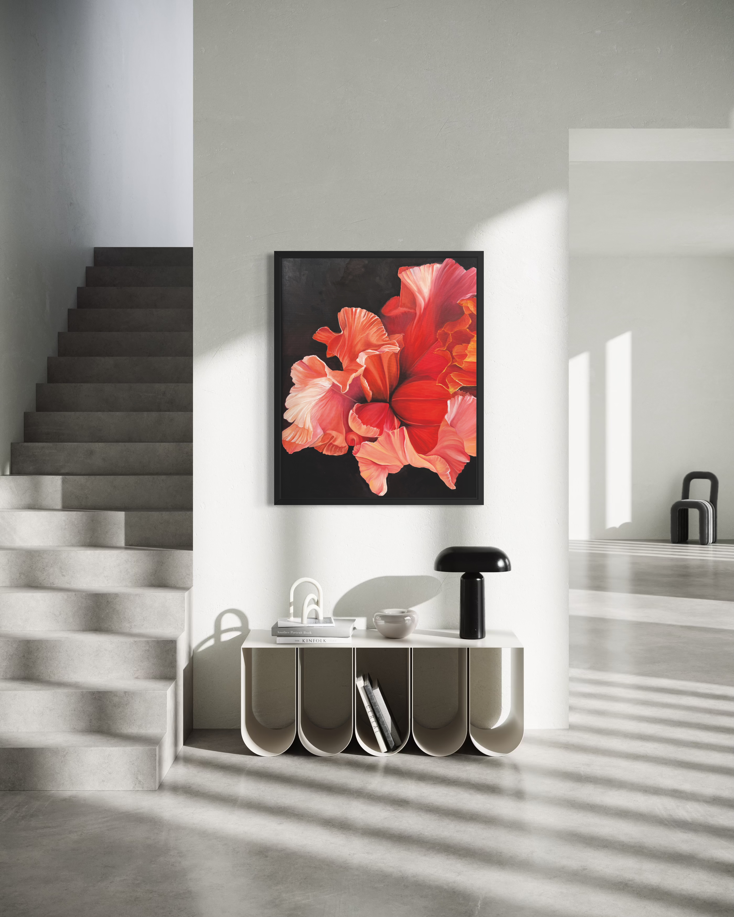 Orange Iris 80x100cm framed 1900,-€