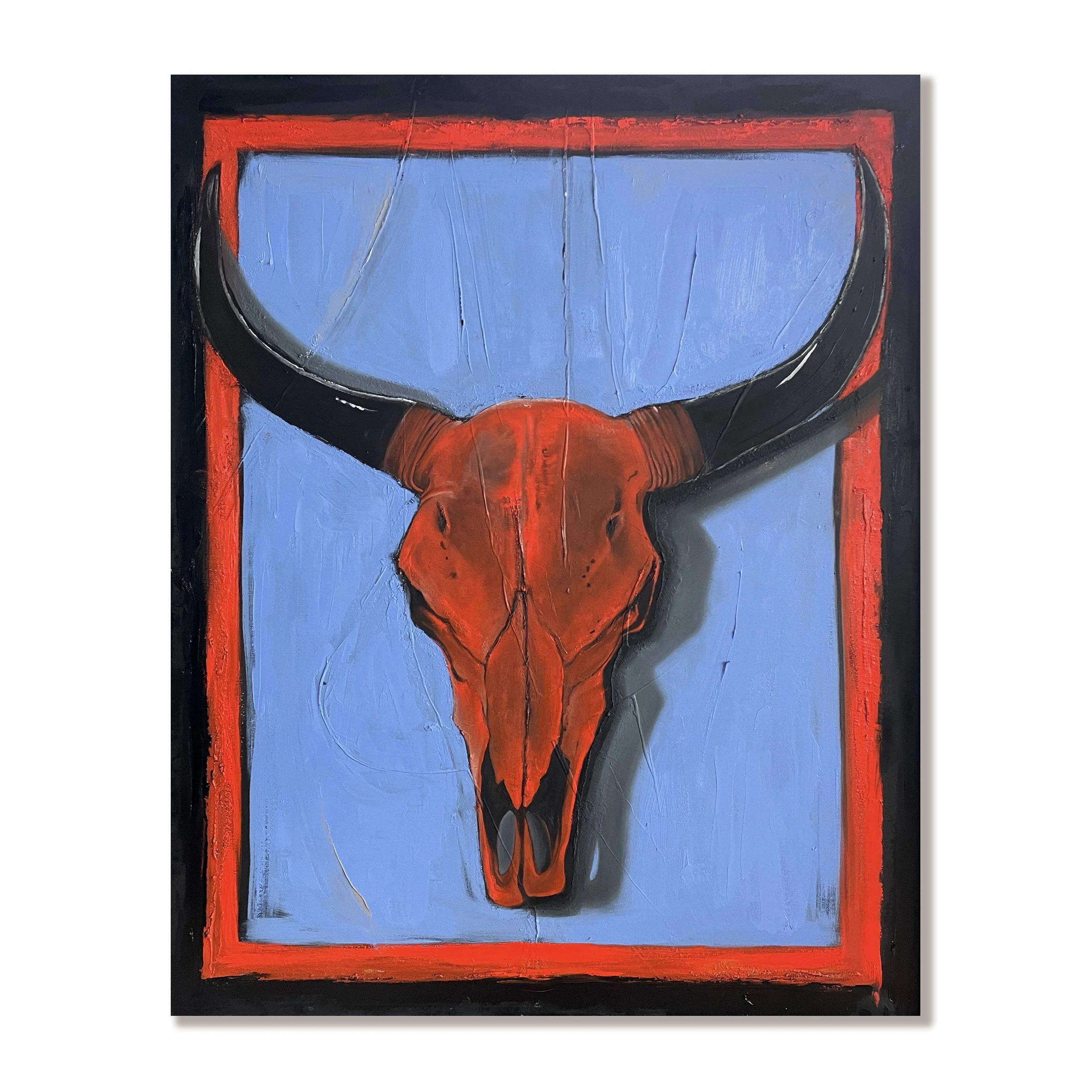 Bull Head red 80x100cm 1750,-€
