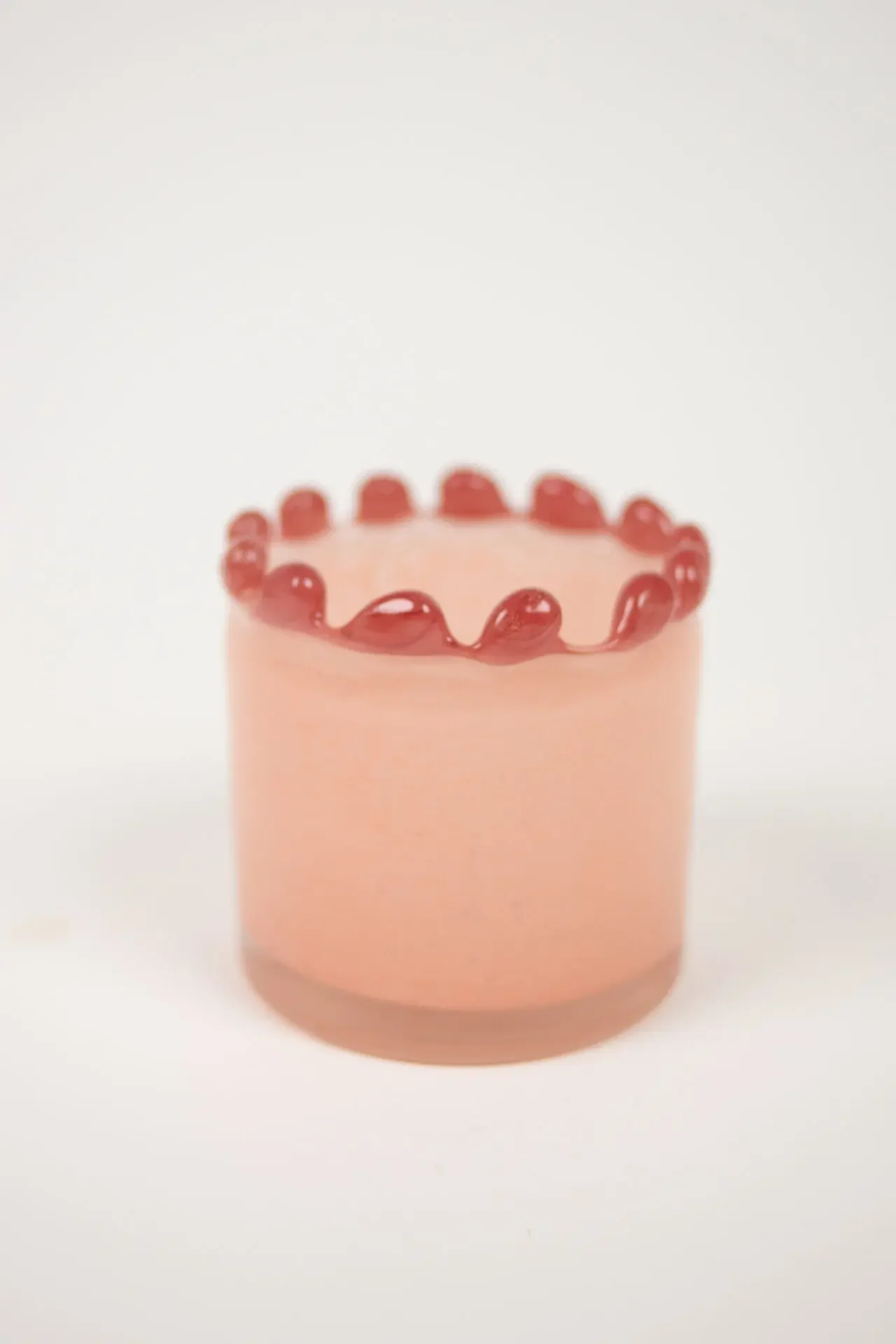 Diana Pink Glass Candle Holder