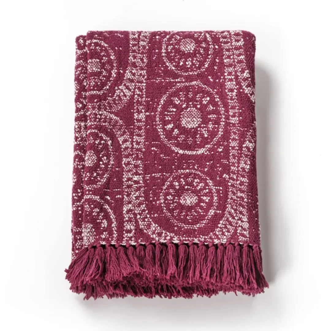 Throw Moundou in Aubergine