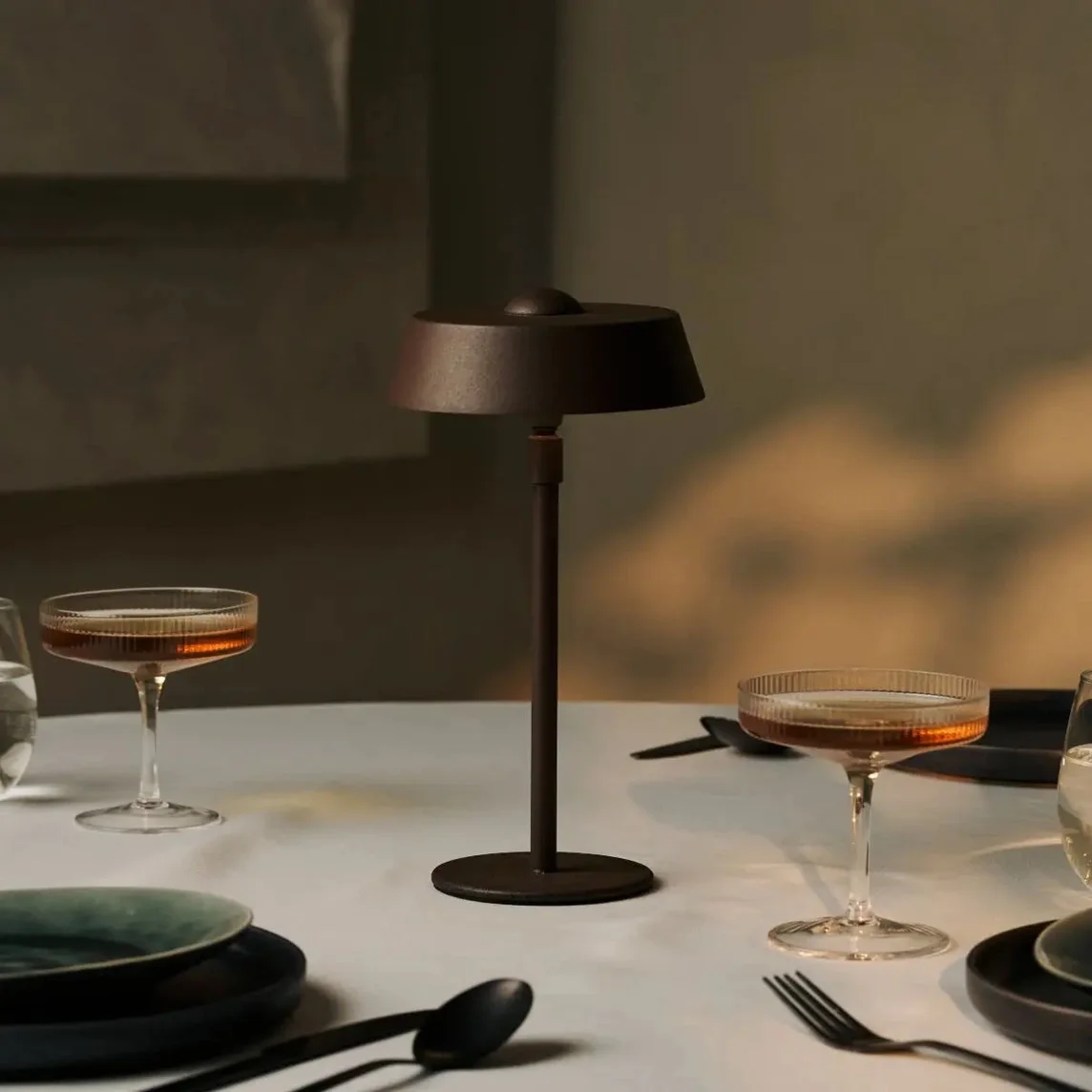 Luca Mocha Brown Usb Rechargeable Lamp