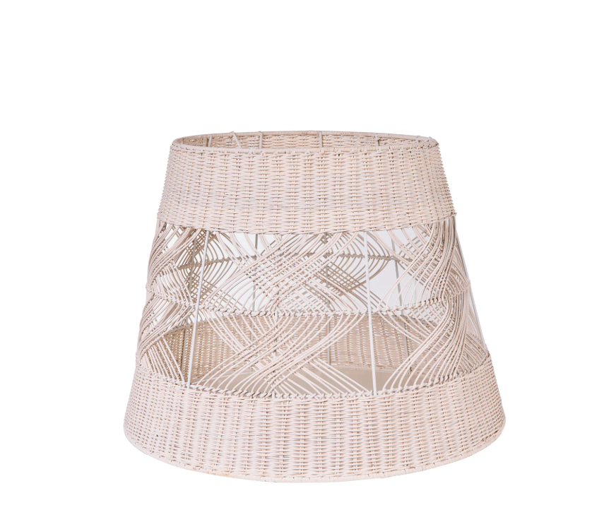 XL White Washed Rattan Pendant lampshade