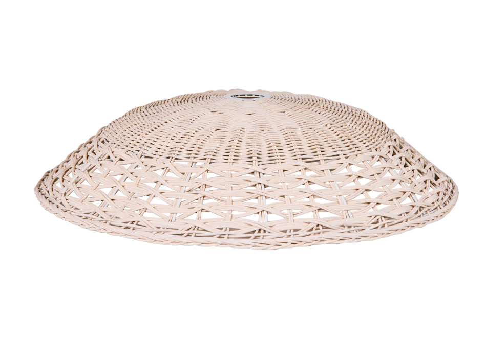 White Washed Rattan Lampshade