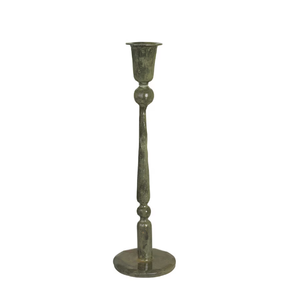 Candle Holder Meja Olive Green 28 cm