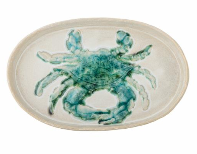 Green & Beige Crab Dish