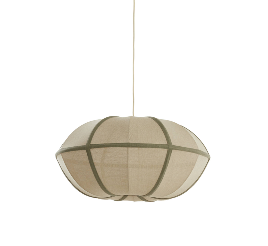 Pendant Light Ø61x30 cm MIRELYS Natural & Olive green