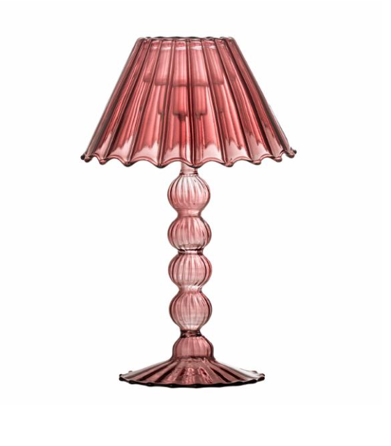 Red Glass Candle Holder