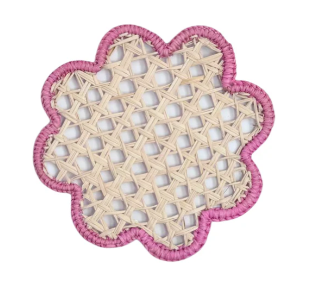 Cora Cora Pink Scallop Coaster