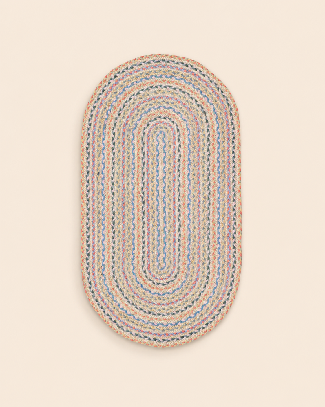 Oval Fairisle Pastel Rug 152 x 244