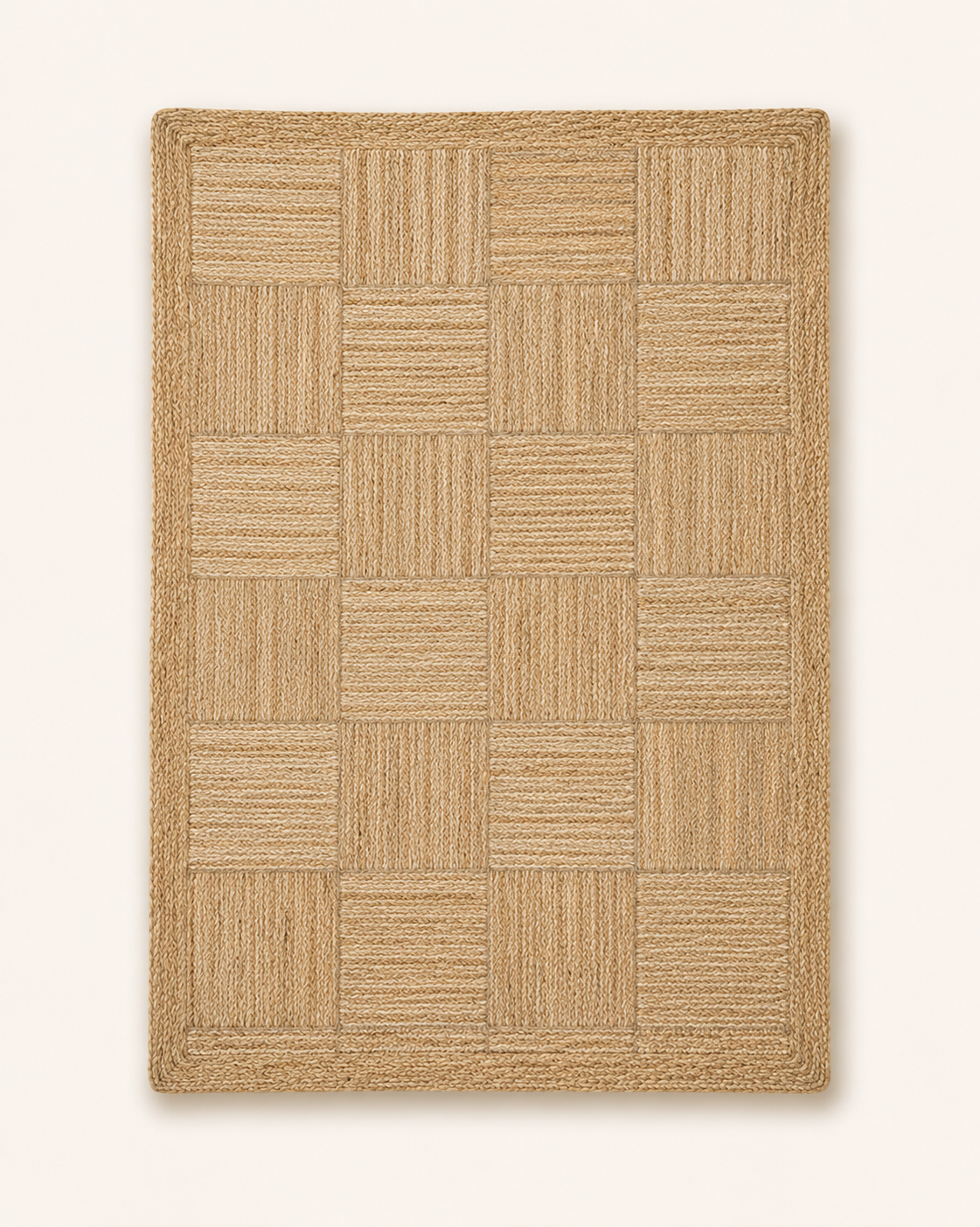 Natural Jute Tile Rug
