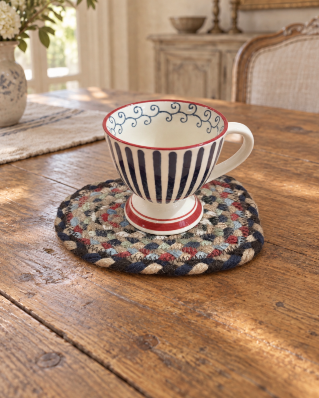 Misty Blue Heart Coaster