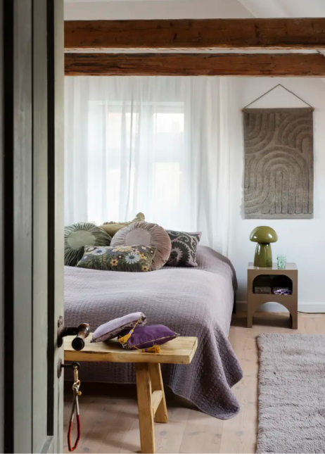 Lilac Quilted Cotton Throw