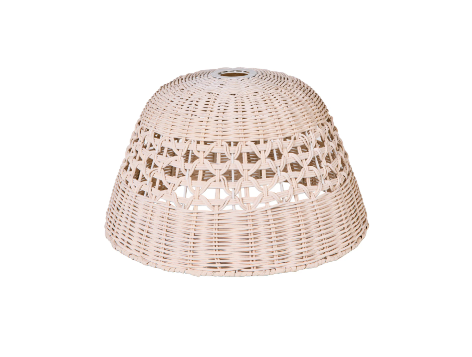White Washed Rattan Pendant Lampshade
