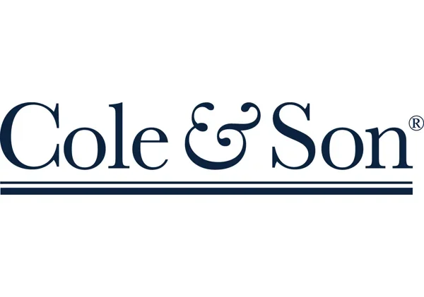 Cole & Son logo with stylized ampersand and two horizontal lines underneath