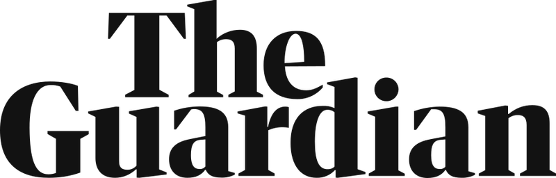 Text that reads "The Guardian" in large, black font on a white background.