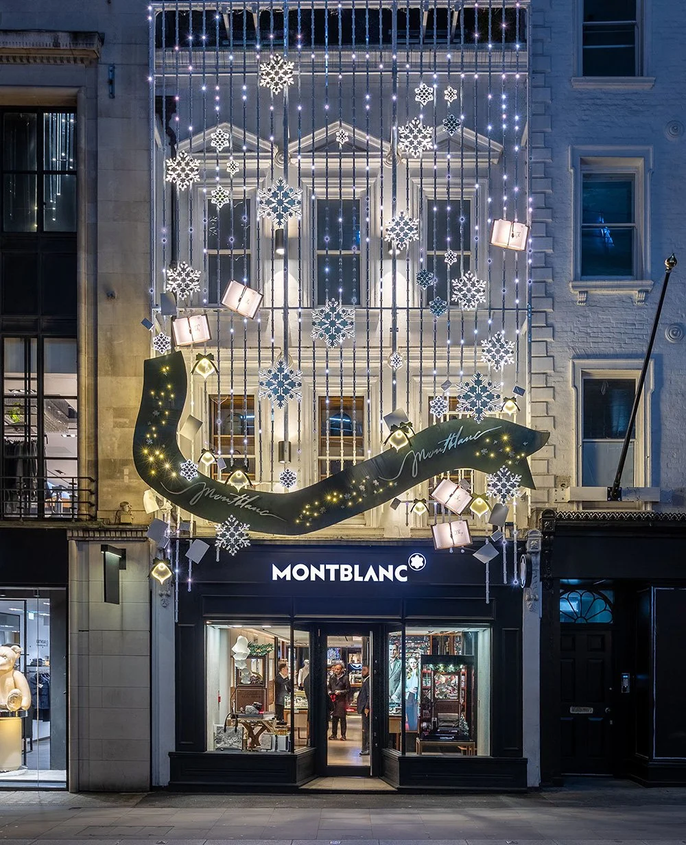 Collective Twenty 5 worked with Montblanc to deliver a festive exterior facade activation for their flagship store on New Bond Street
