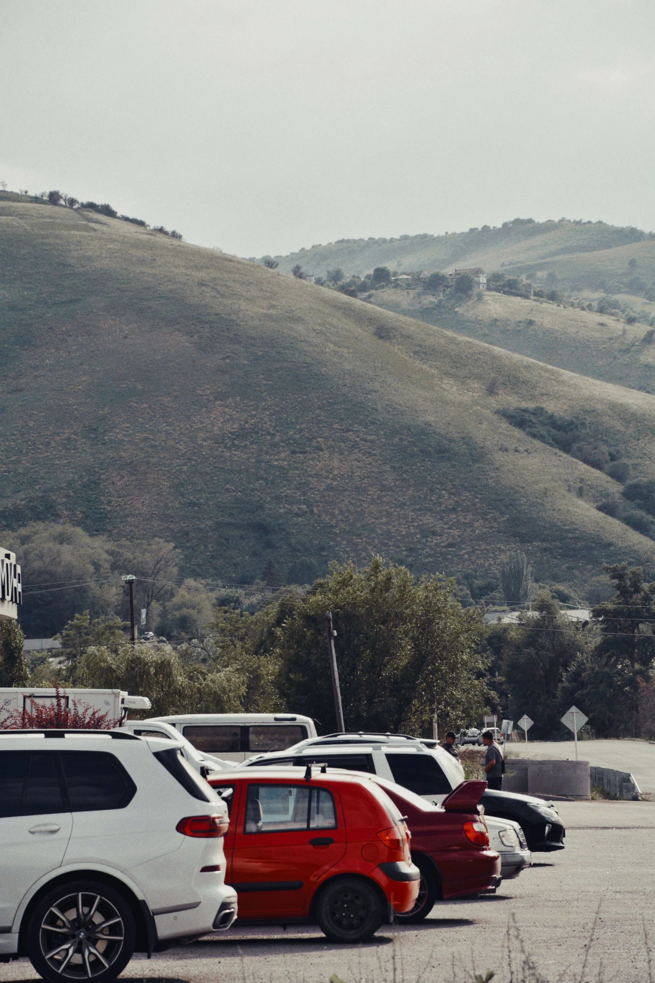 Car park in the hills