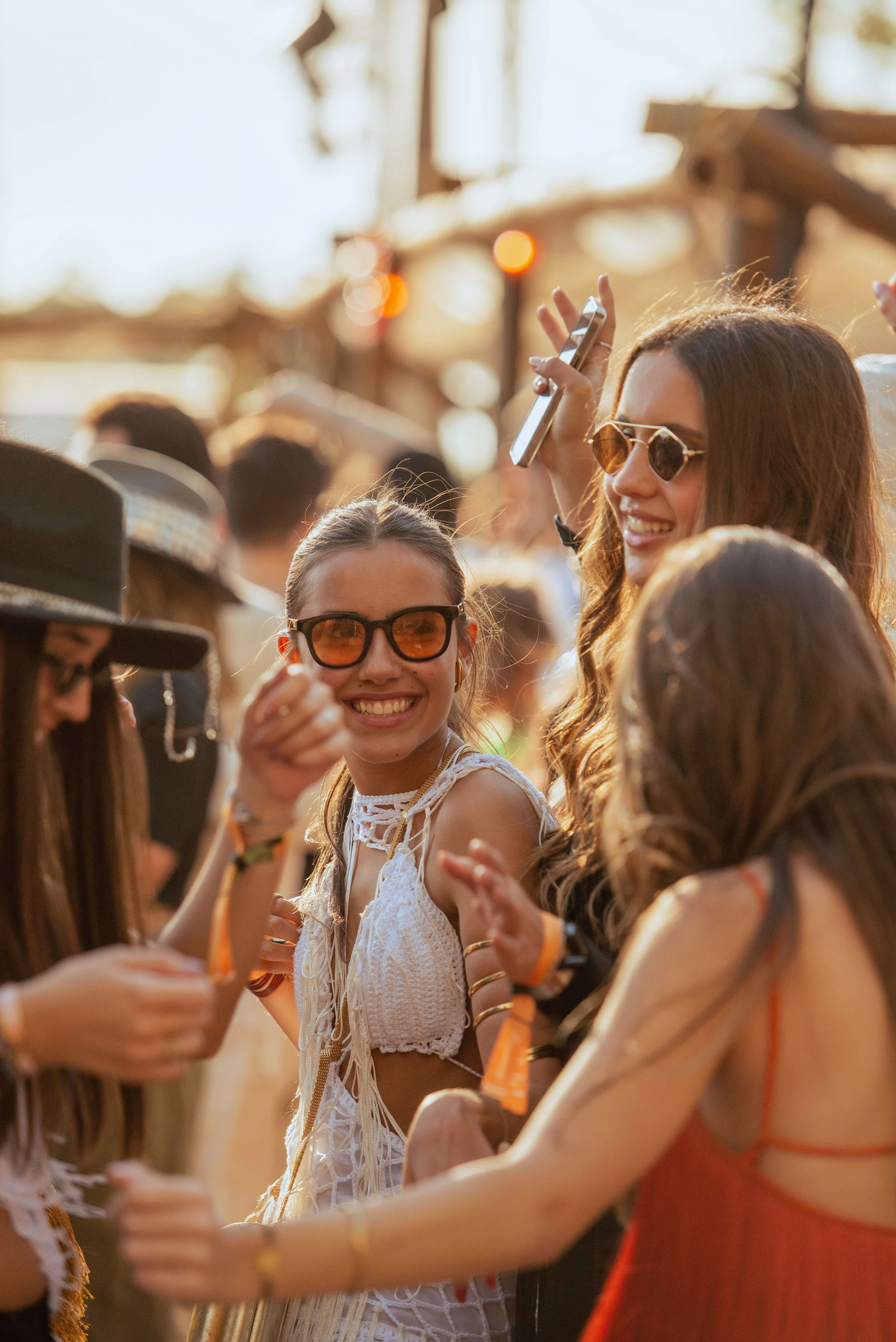 Group of girls at a festival