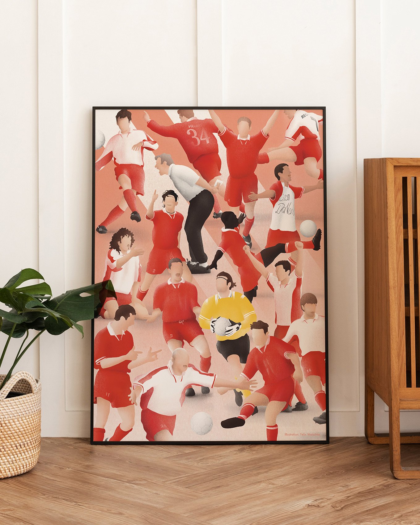 Felix Matschke Illustration Cottbus Fussball Energie Aufstieg Bundesliga 2000 2001 Eduard Geyer Tomislav Piplica Vasile Miriuta Mannschaft Spieler Fanart Stadion der Freundschaft