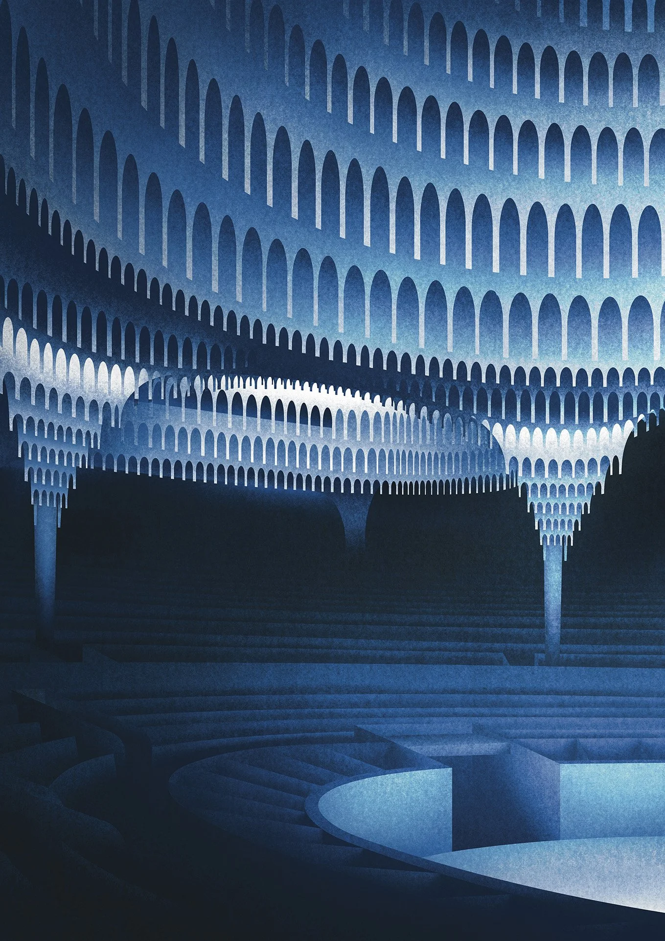 Felix Matschke Illustration Architektur Baukultur Denkmalpflege Expressionismus Berlin Großes Schauspielhaus Hans Marlene Poelzig