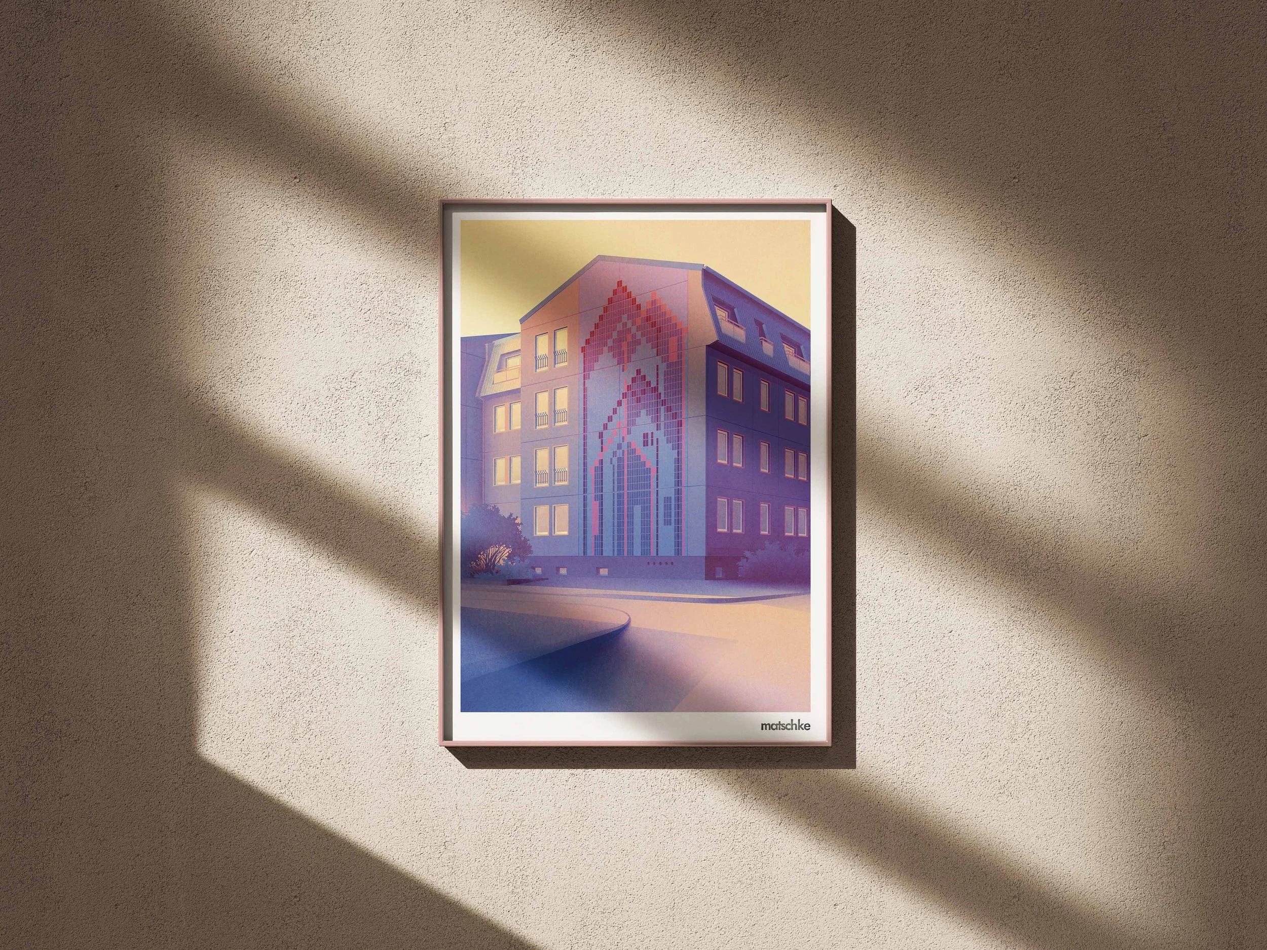 Felix Matschke Illustration Architektur Baukultur Denkmalpflege INB80 Cottbus Wendisches Viertel Plattenbau Altstadt Ostmoderne Platte DDR