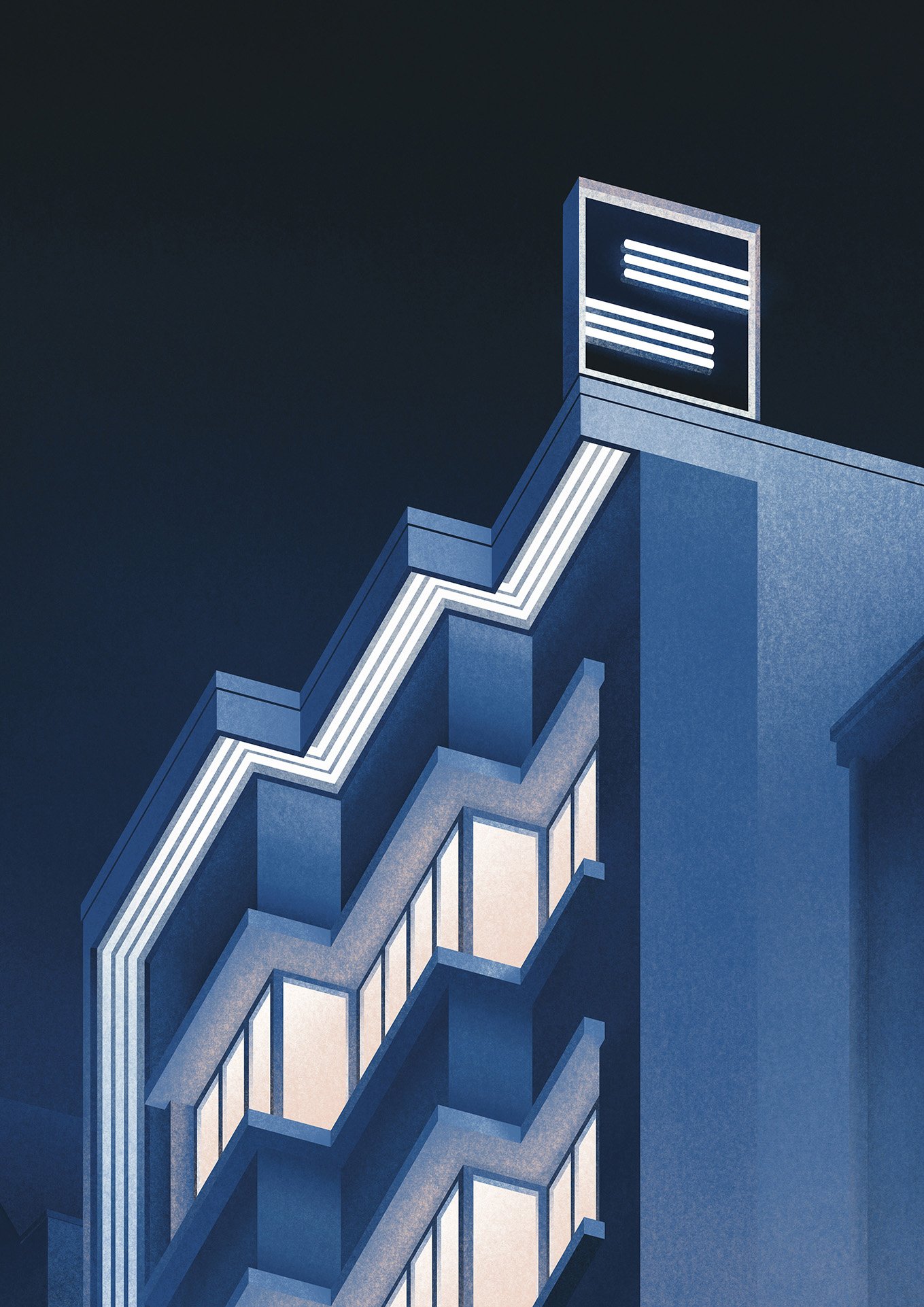 Felix Matschke Illustration Architektur Baukultur Denkmalpflege Cottbus Kaufhaus Schocken Sprem Spremberger Strasse Altstadt