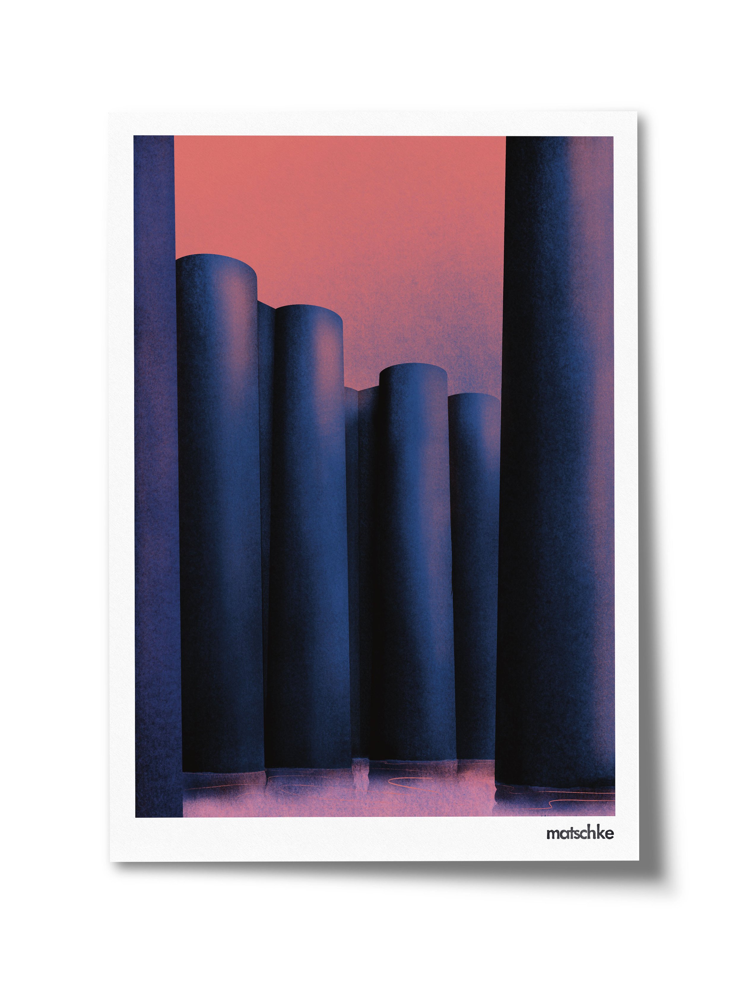 Biotürme Lauchhammer. Blaue Stunde
