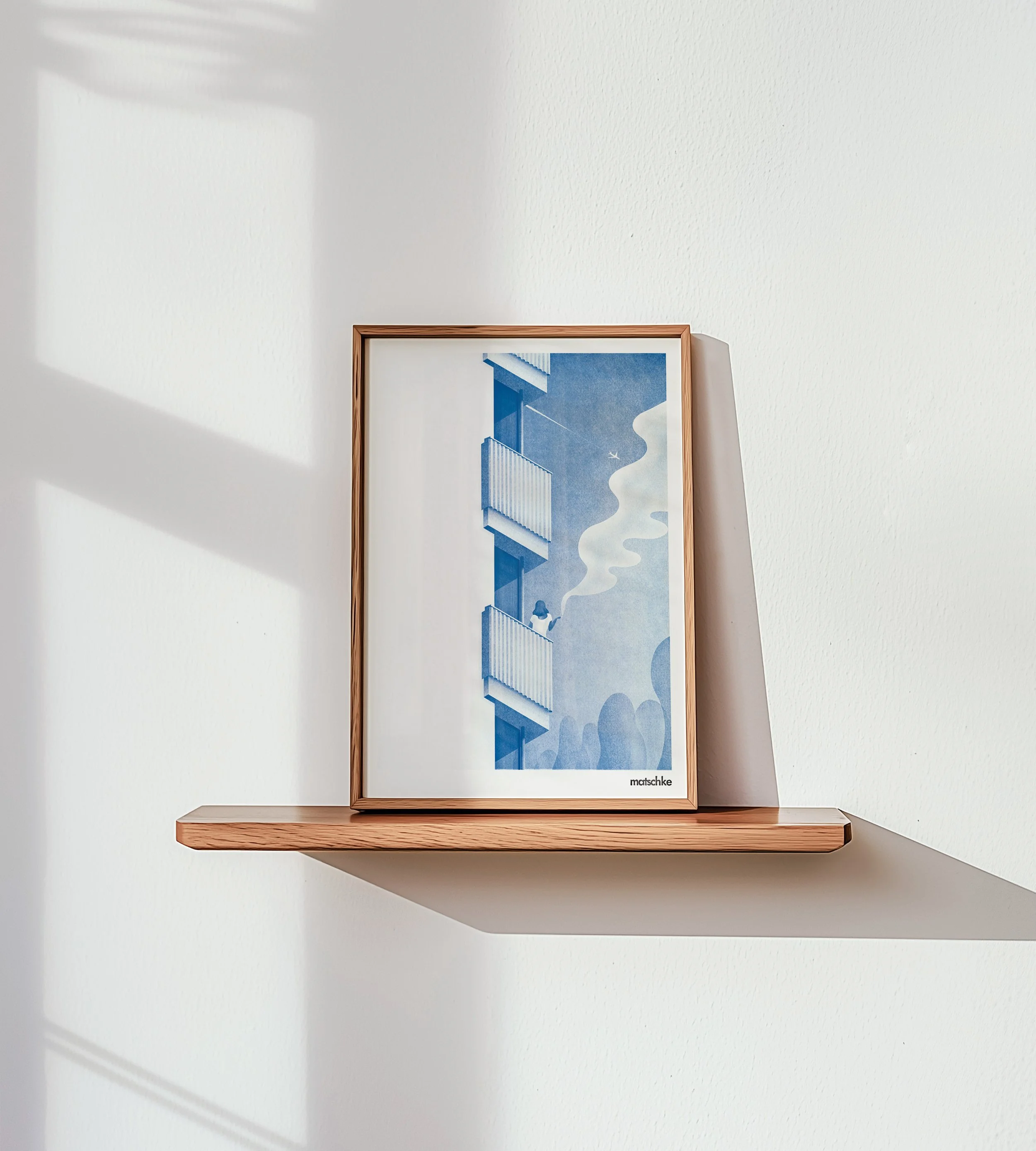 Felix Matschke Illustration Architektur Baukultur Shop Print Fine Art Hahnemühle Photo Rag Bilderrahmen Lindenallee Magistrale Eisenhüttenstadt Fernwehzigarette