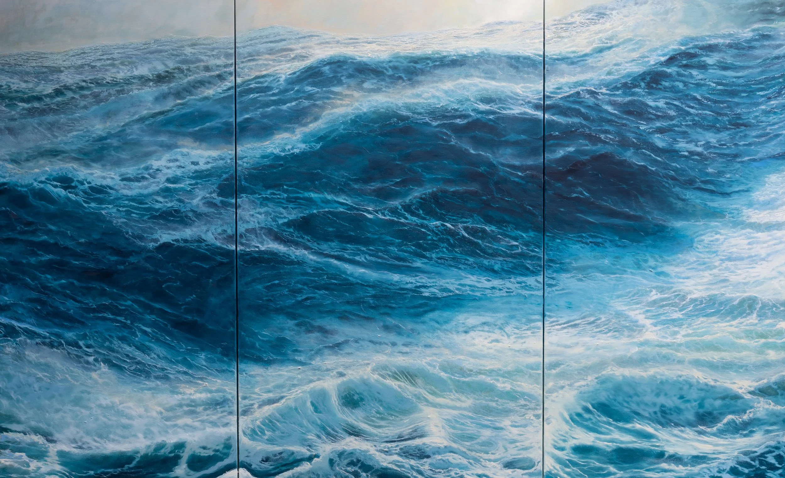Triptych - Roaring Forties -  Oil on linen, 260 x 160 cm. For sale.
