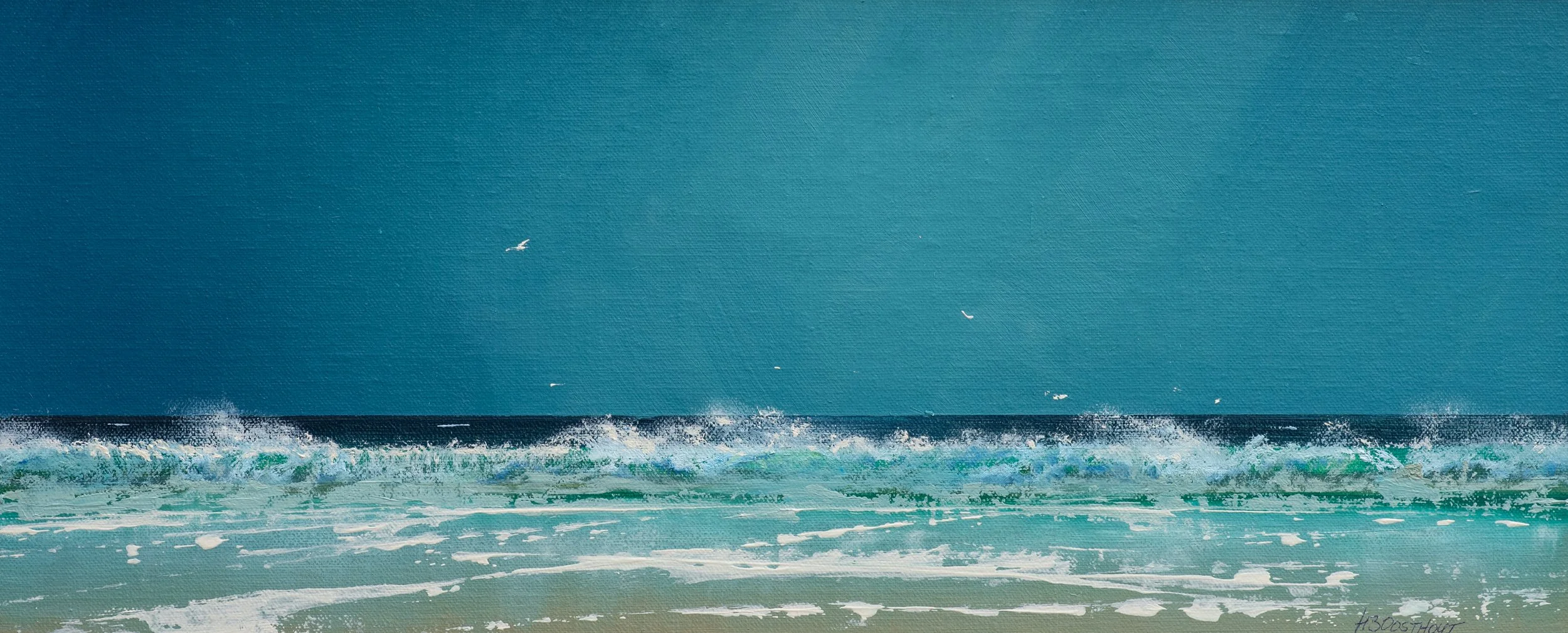 Atlantic coast @ Kommetjie SA -
45 x 18 cm, olie op linnen.