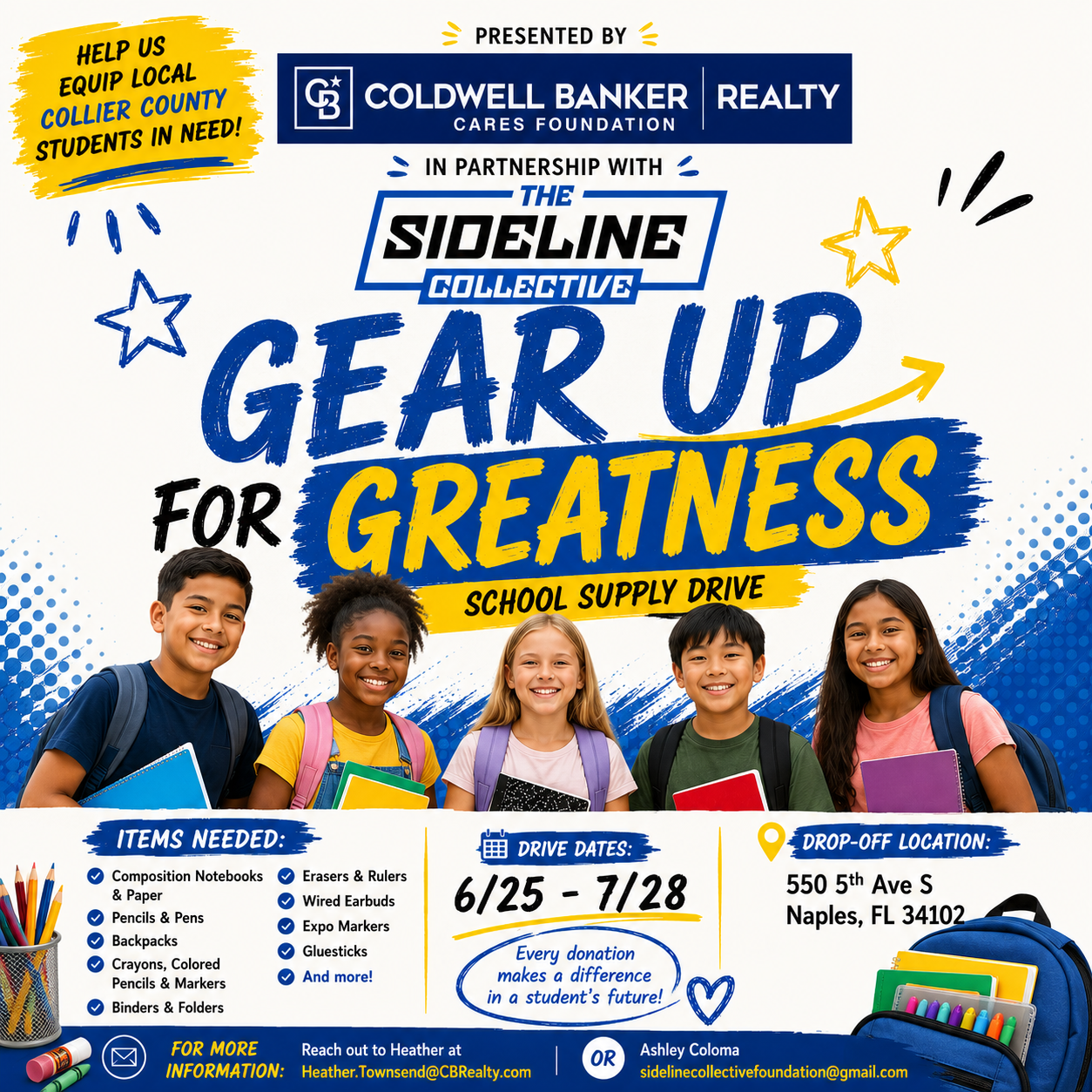 Gear Up for Greatness School Supply Drive