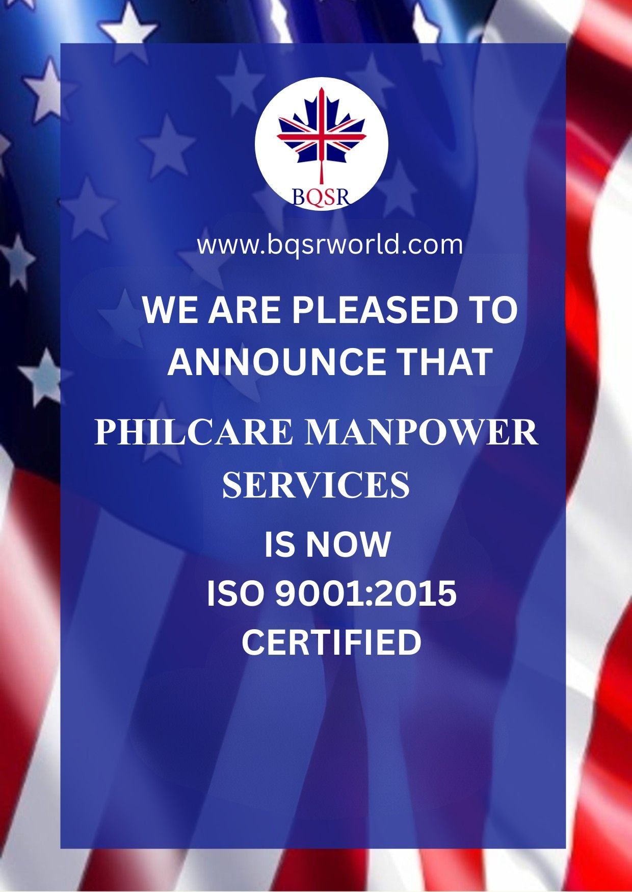 Philcare Manpower Services achieves ISO 9001:2015 Certification — Commitment to Consistent, High-Quality Service