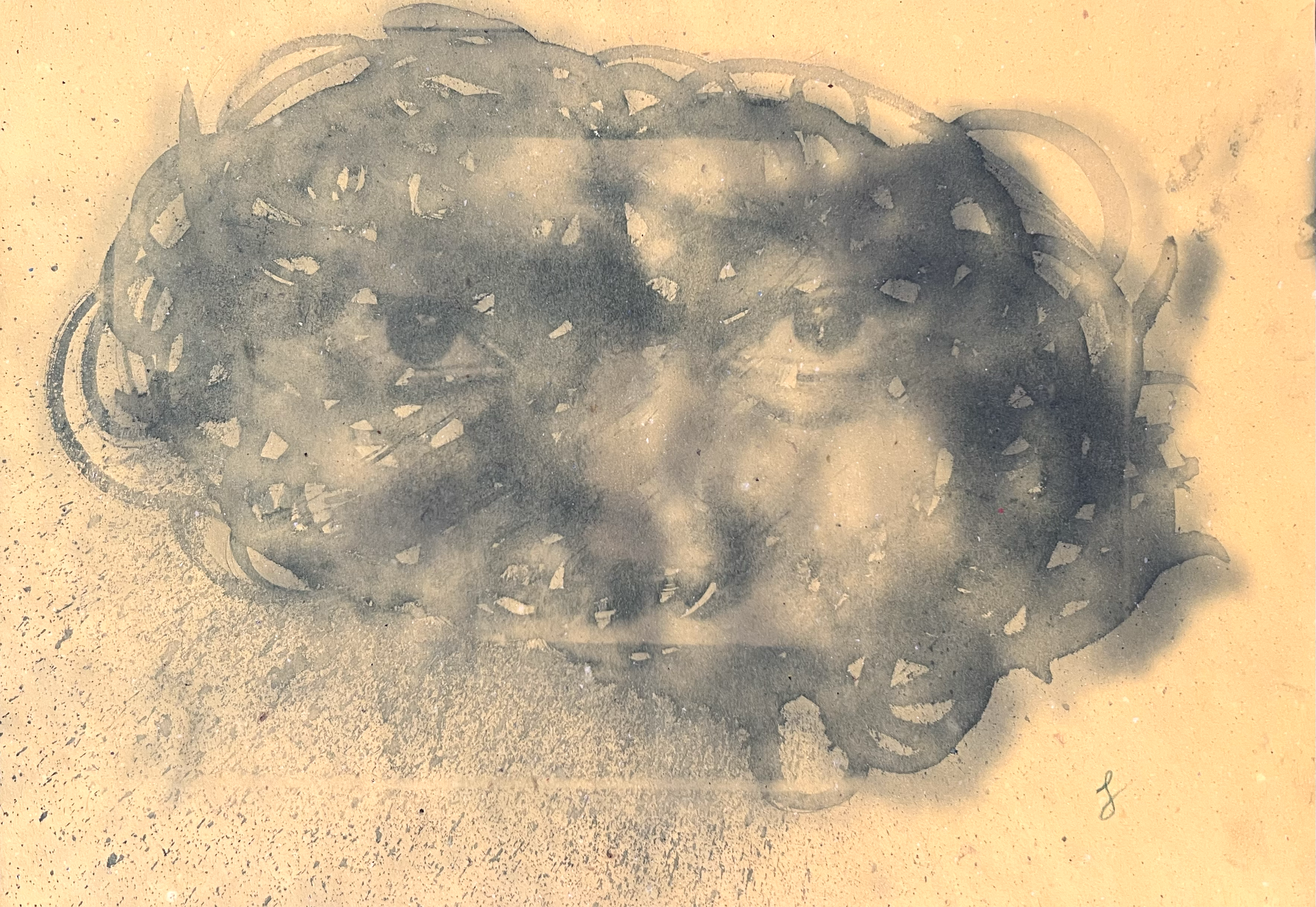 Still here

Emerging from the fading surface, the eyes become the fi nal element to remainvisible. As details dissolve, the gaze persists, suggesting that identity cannot beentirely erased by displacement, time, or circumstance. The work reflects on 