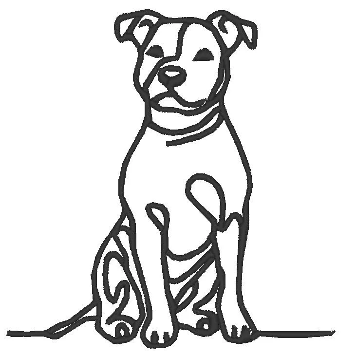 pittie sitting
