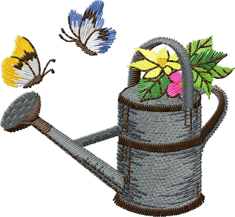 floral watering can