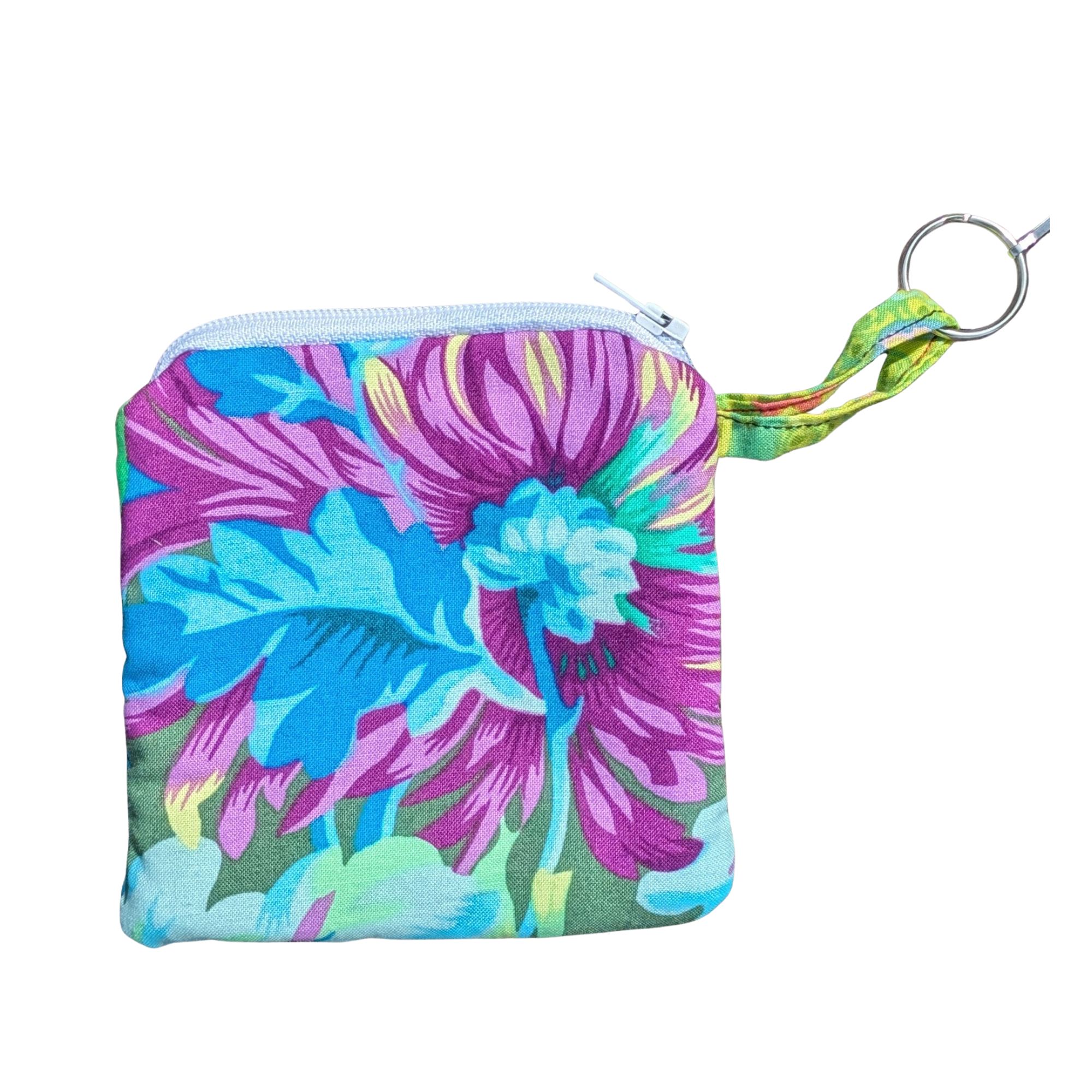 zipper bag - blue and purple zipper bag